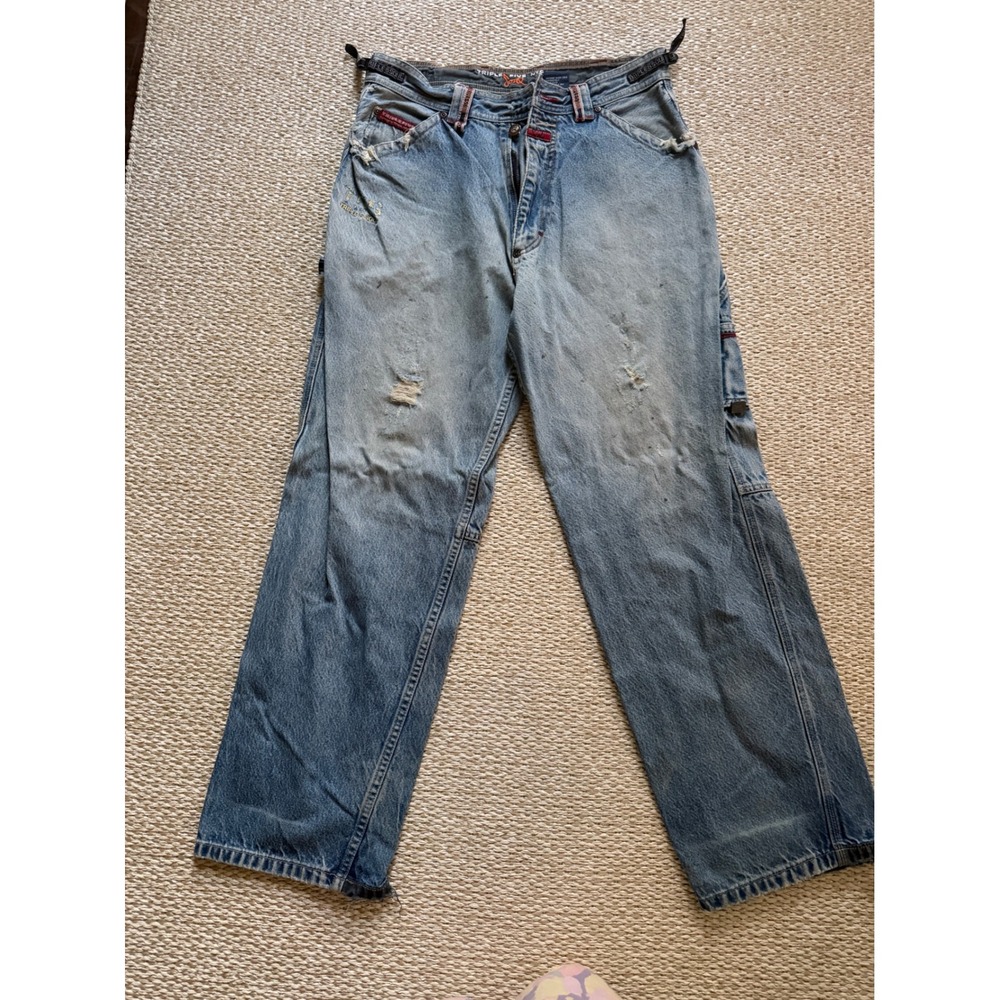 Triple Five Soul NYC Vintage Carpenter Jeans Distressed Y2K‎ 90's Streetwear 32